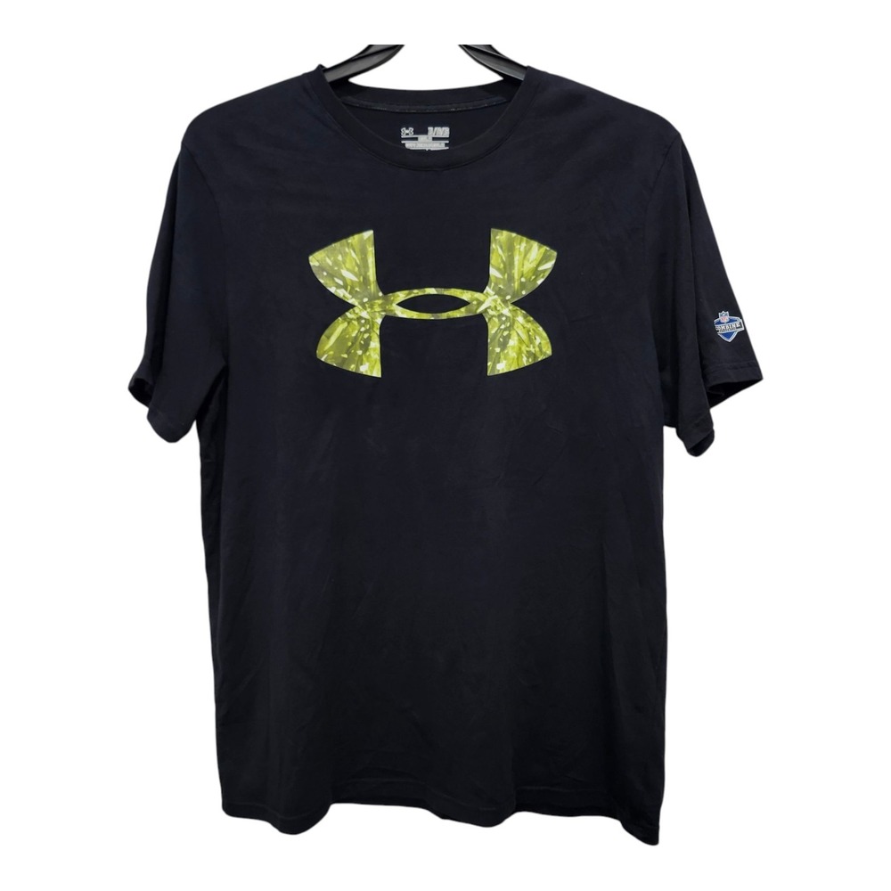 Under Armour HeatGear‎ NFL Combine Tee XL Black Neon Logo Short Sleeve Shirt